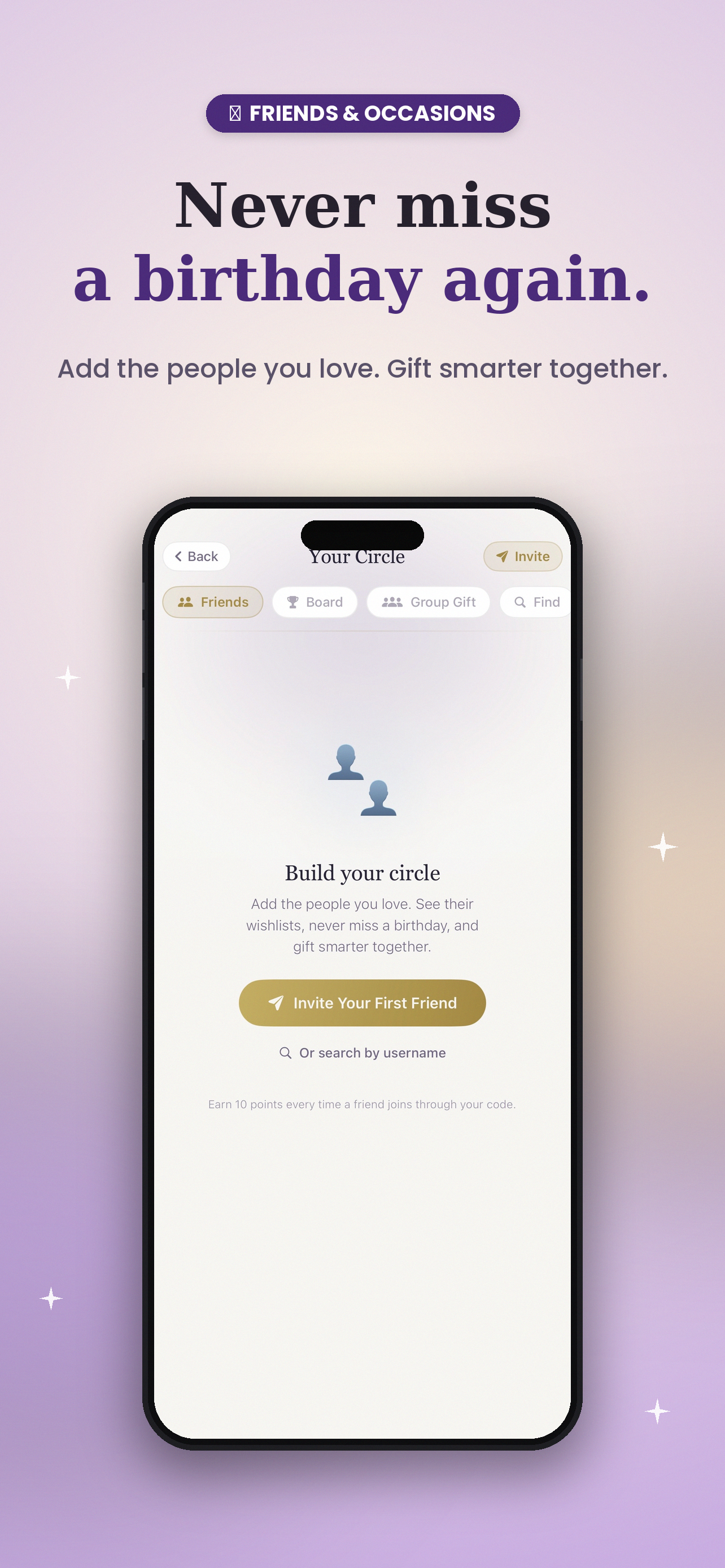 Giftella — never miss a birthday